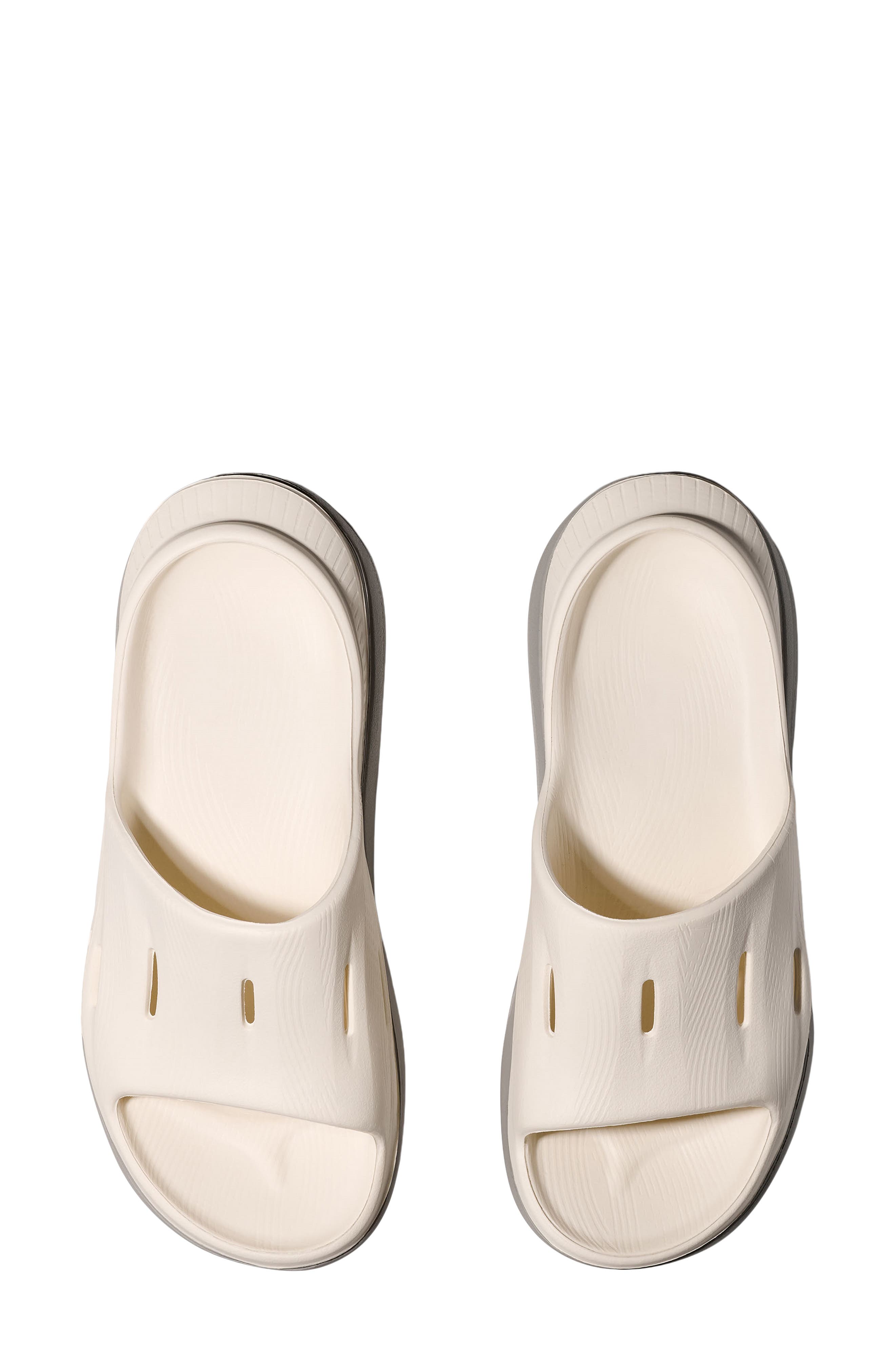 Ora Recovery Slide 3 Sandal, Alternate, color, ALABASTER / AMBIENT BLUE