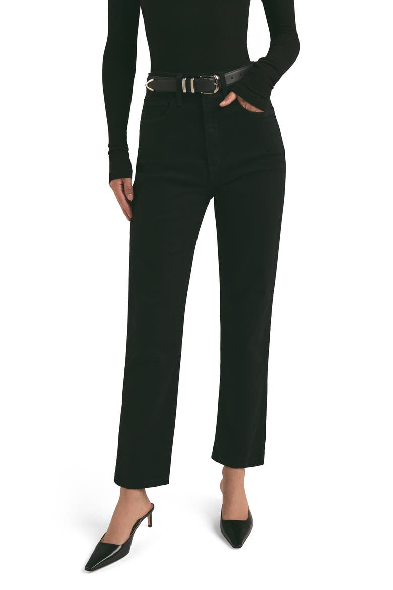 The Valentina Super High Waist Cigarette Jeans, Main, color, BASALT
