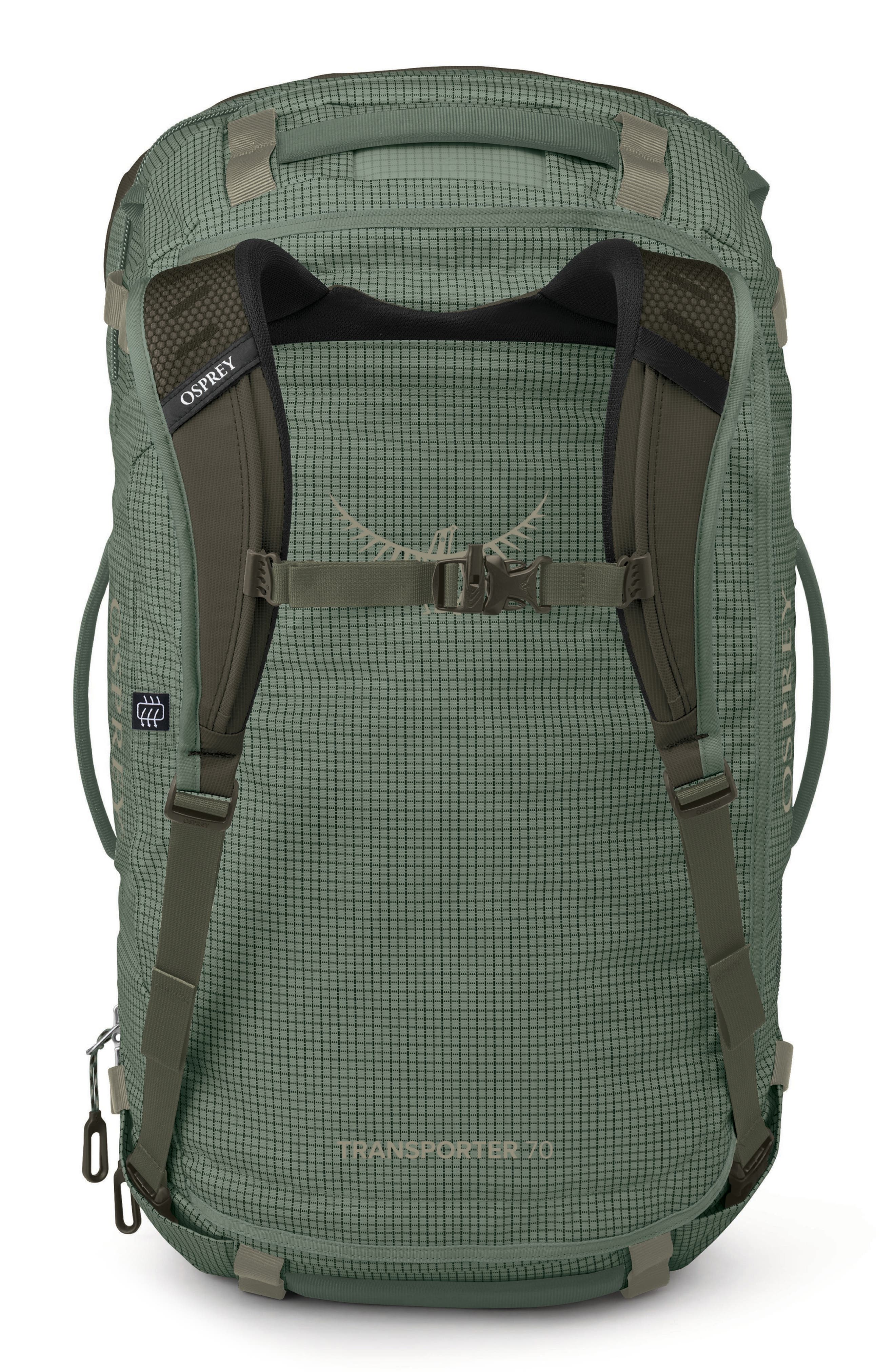 Osprey Transporter 70-Liter Squffel Duffle Luggage, Alternate, color, Pine Leaf Green