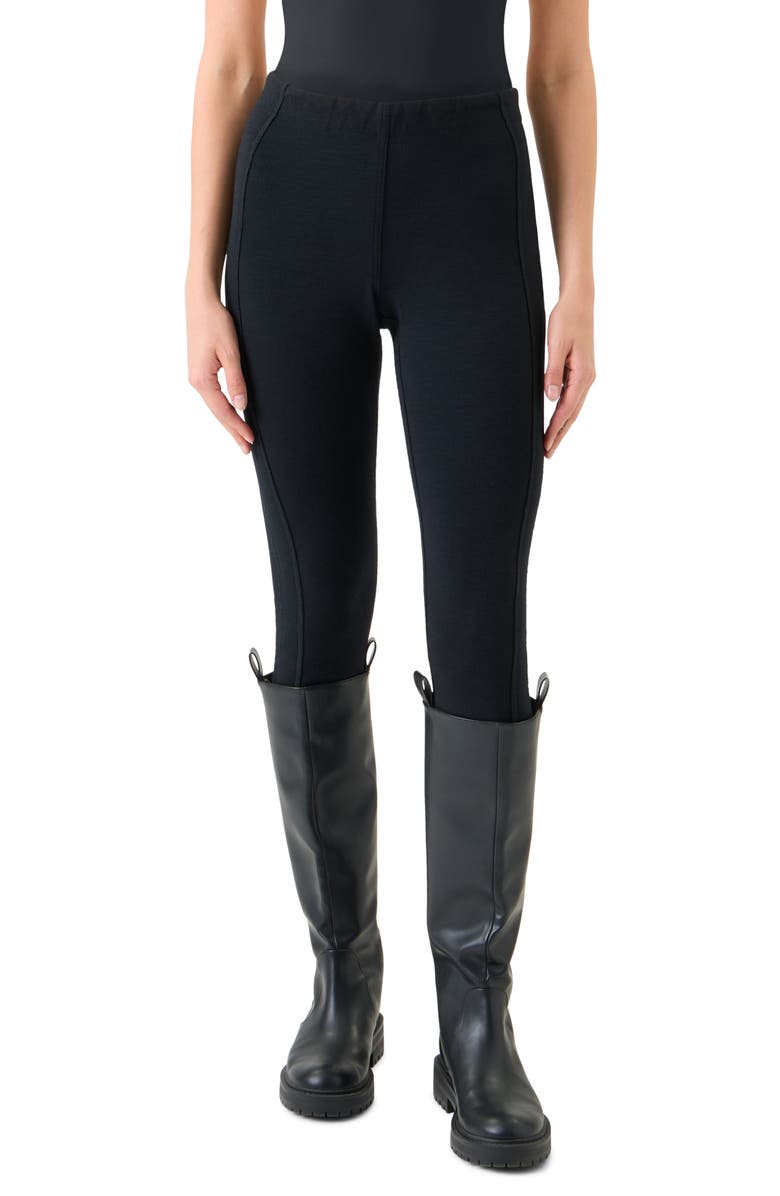 Akris punto Maro Wool Blend Leggings, Main, color, Black