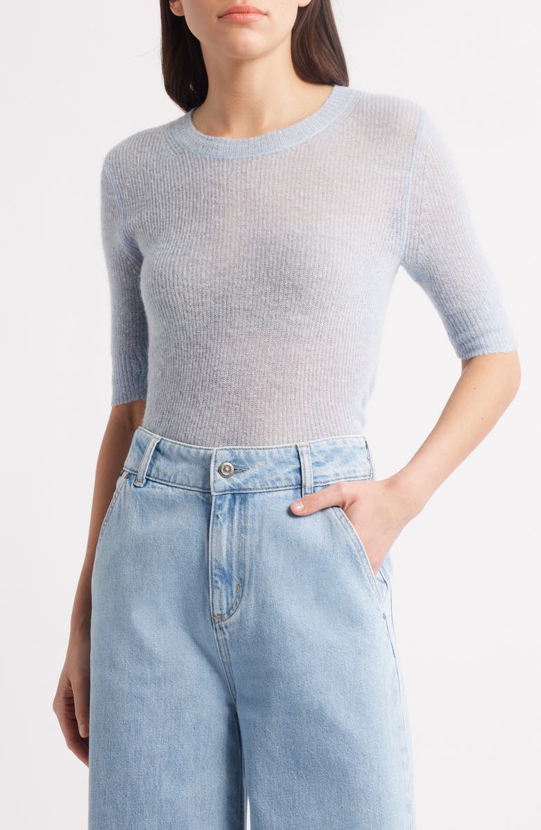 BOSS Fusionana Short Sleeve Sweater, Main, color,