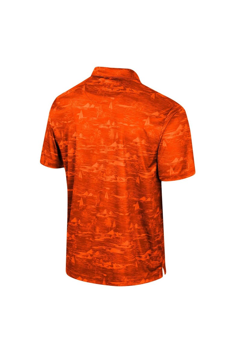 Men's Colosseum Orange Syracuse Orange Daly Print Polo, Alternate, color, Orange