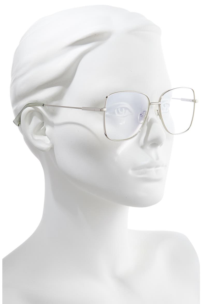 LOL Eaters 57mm Blue Light Blocking Reading Glasses, Alternate, color, SILVER