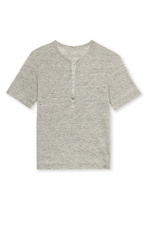 Charlie Henley Linen Jersey T-Shirt