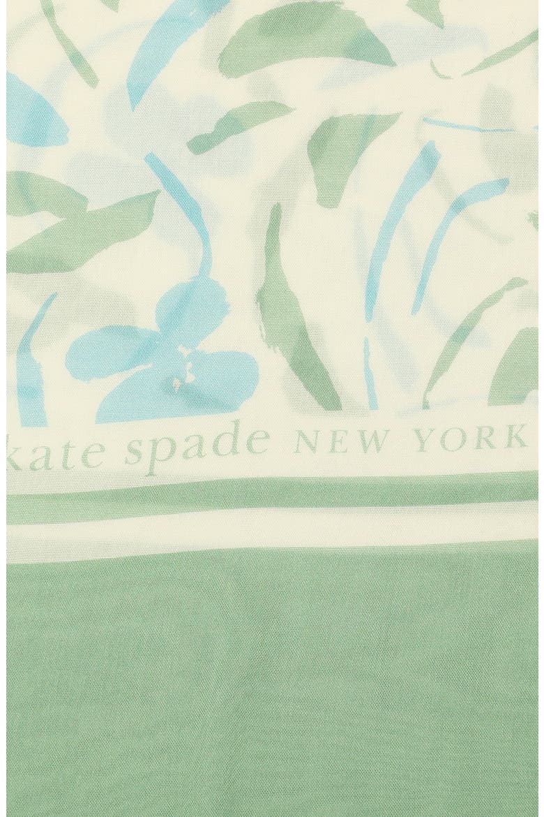 painters garden oblong scarf, Alternate, color, GREEN MULTI