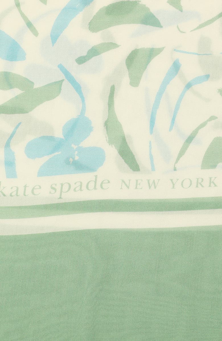 Kate Spade New York painters garden oblong scarf, Alternate, color, Green Multi