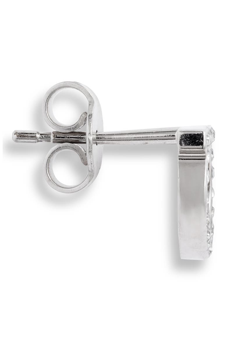 Salvatore Ferragamo Pavé Gancio Stud Earrings, Alternate, color, SILVER/ CRYSTAL