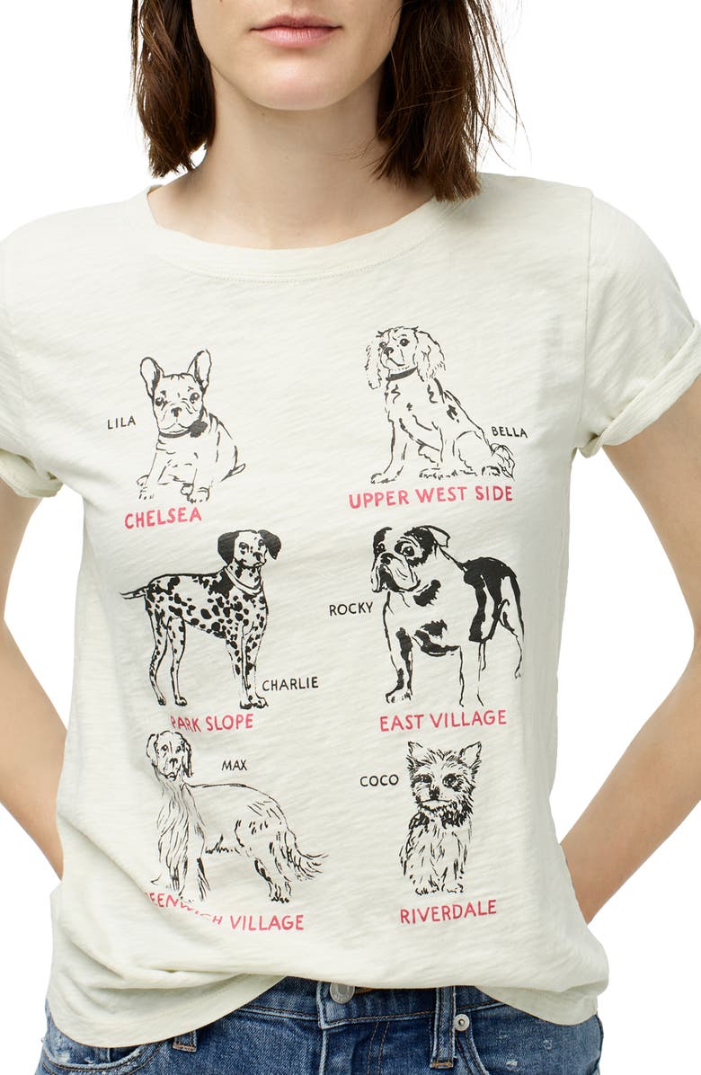 J.Crew City Dogs Slub Cotton Tee, Alternate, color,