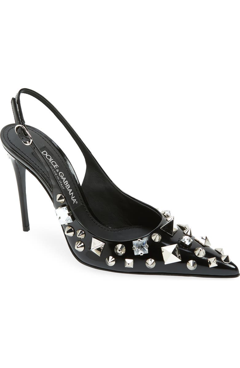 Dolce&Gabbana Studded Slingback Pump, Main, color,