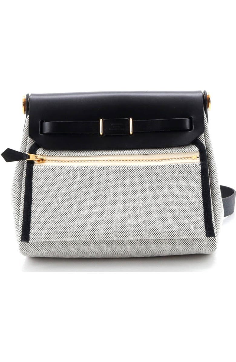 Pre-Owned Hermes Herbag Zip Toile and Leather 20, Alternate, color, Noir