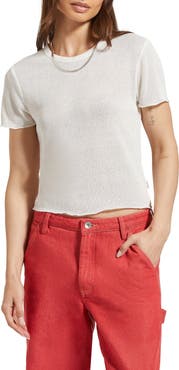 Brixton Semisheer Knit Short Sleeve Top