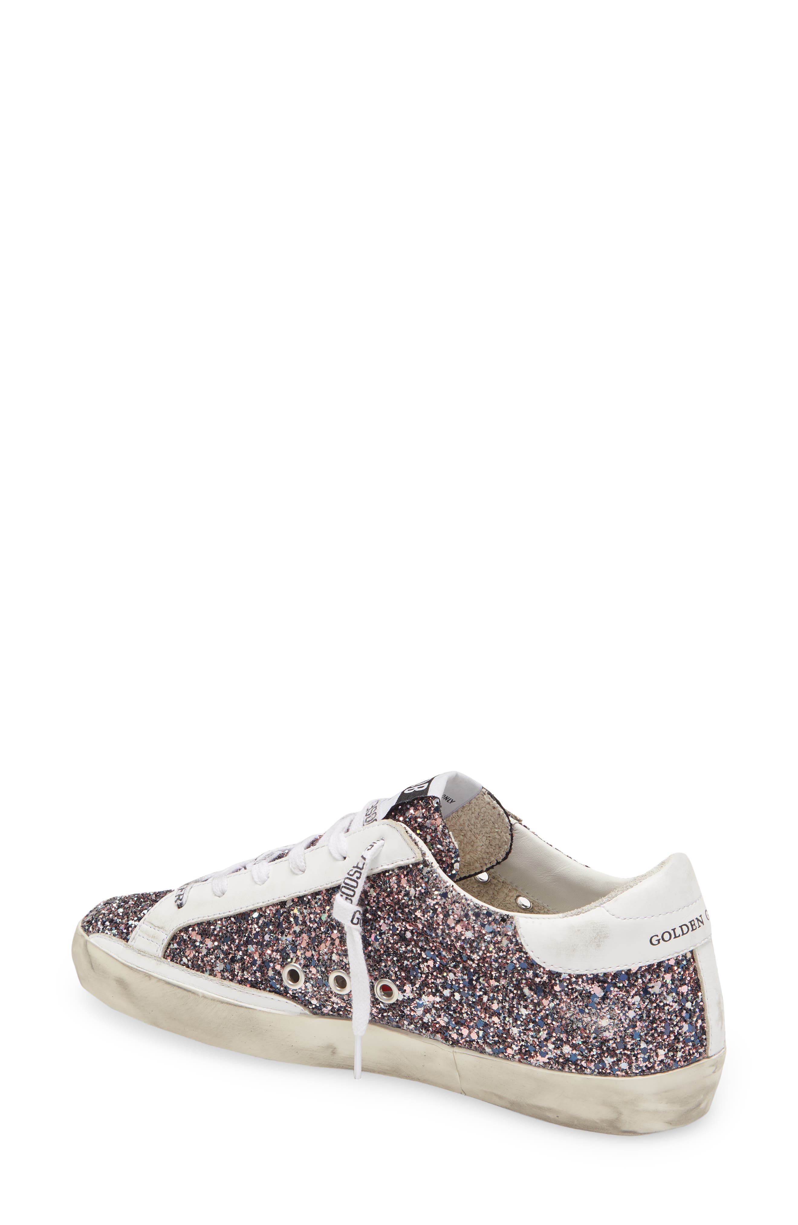 Golden Goose Super-Star Glitter Sneaker, Alternate, color, 