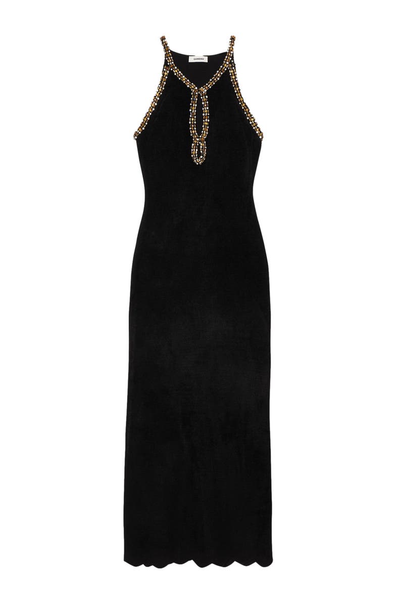 SANDRO Beaded maxi dress, Alternate, color, 