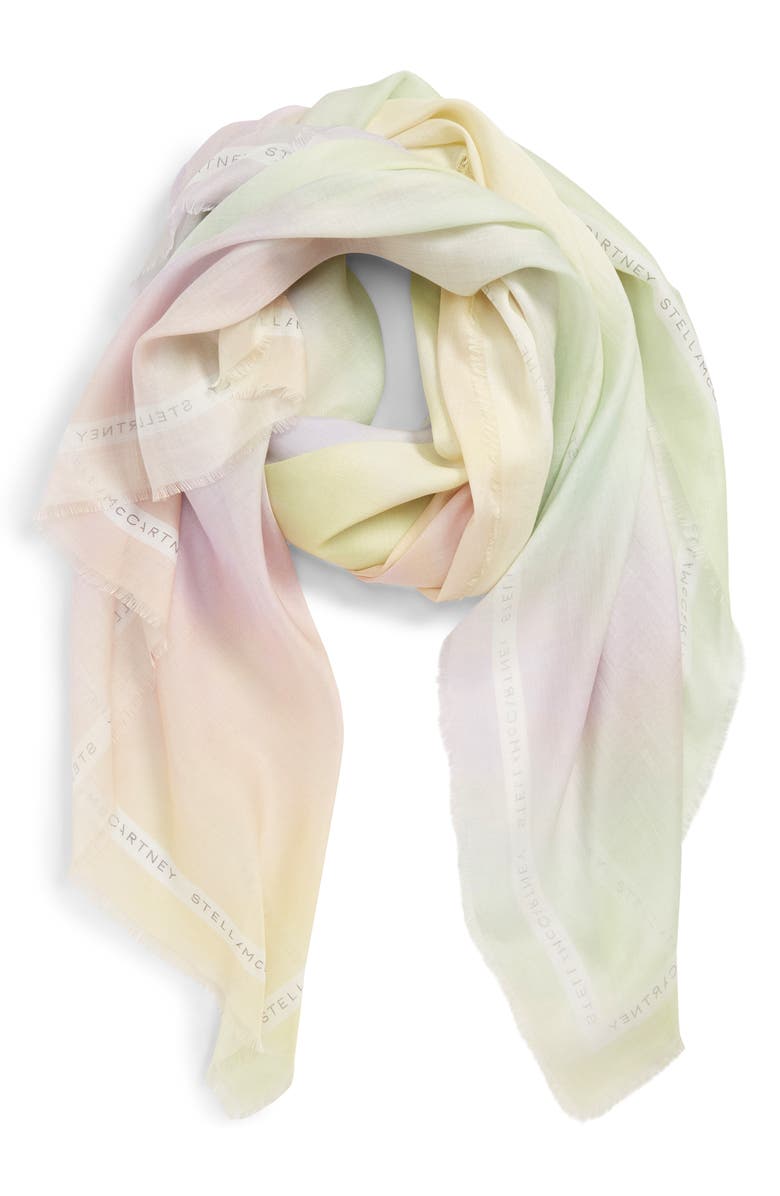 Stella McCartney Tie Dye Silk & Modal Scarf, Main, color, 