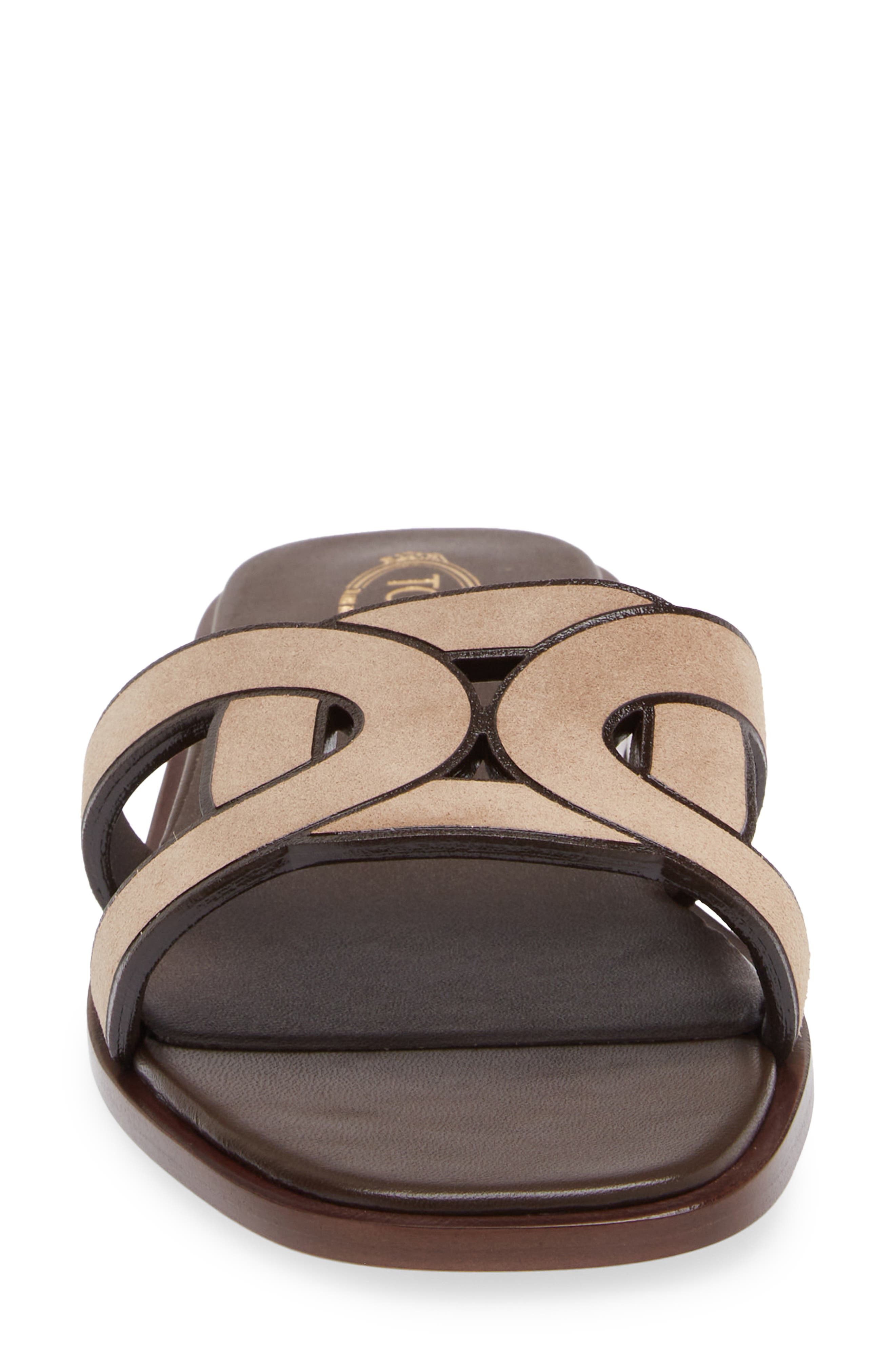 Tod's Kate Chain Detail Slide Sandal, Alternate, color, 