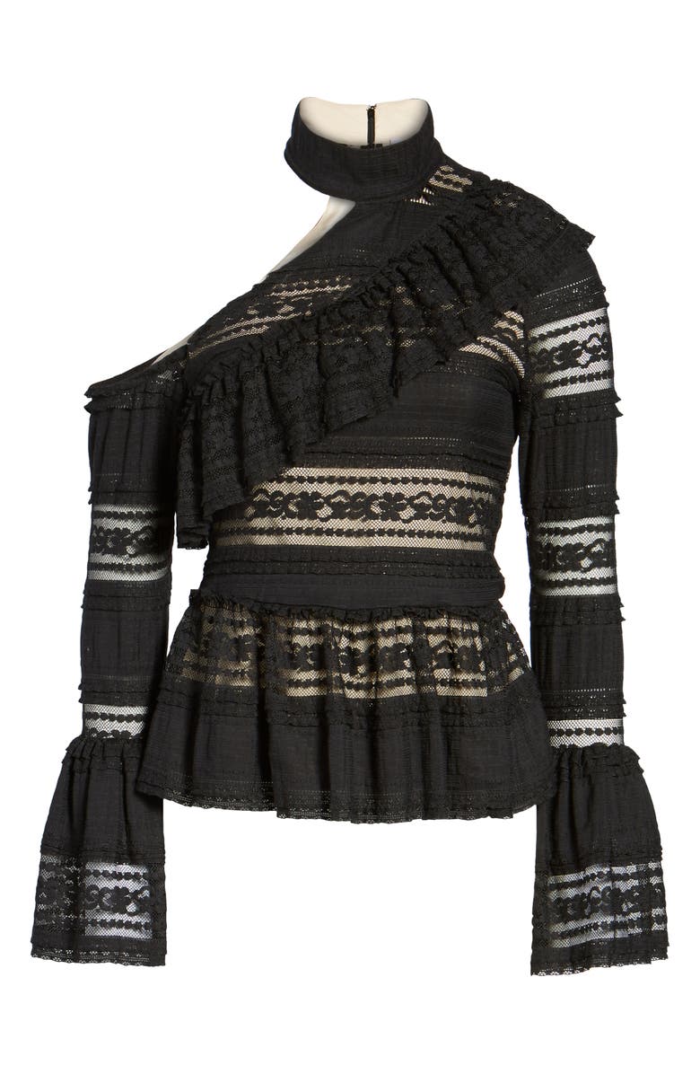 Parker Nicola One-Shoulder Blouse, Alternate, color, 