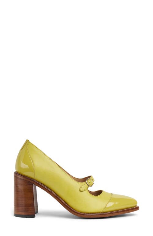 The Office Of Angela Scott Miss Elize Cap Toe Pump In Yellow