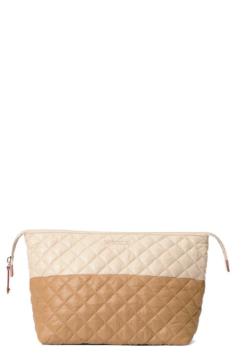 Large Zoey Quilted Nylon Clutch