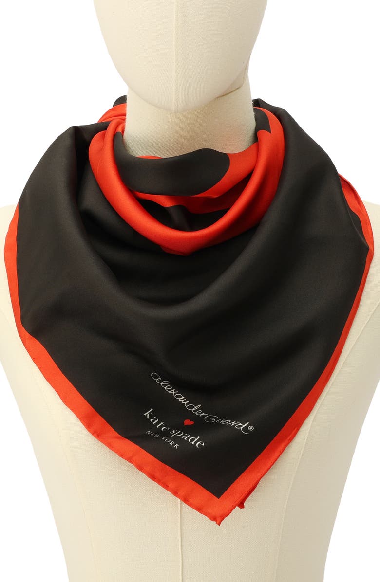Kate Spade New York x alexander girard love silk scarf, Alternate, color, 