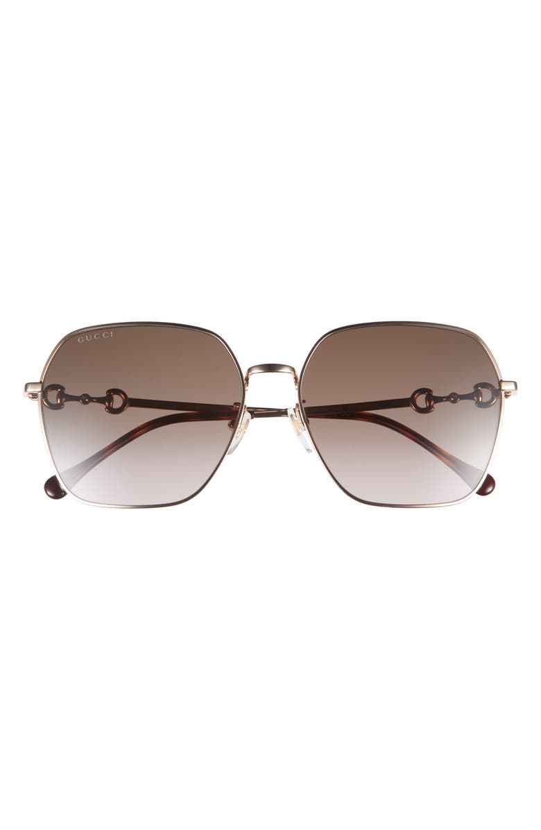 Gucci 60mm Square Sunglasses, Main, color,