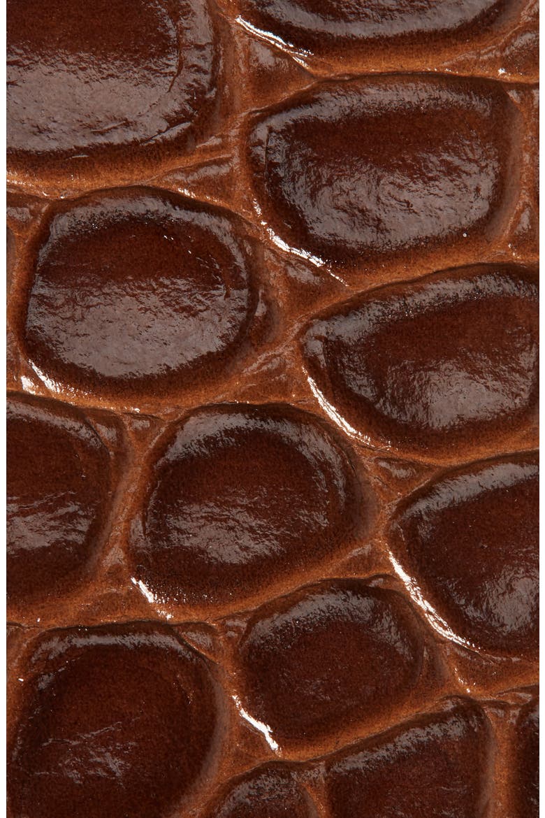 Elsy Embossed Leather Belt, Alternate, color, BROWN