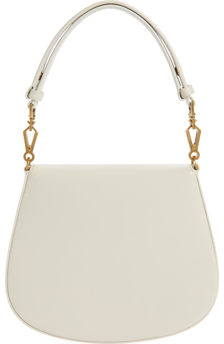 Saint Laurent Mini Voltaire Box Leather Top Handle Bag, Alternate, color, Blanc Vintage