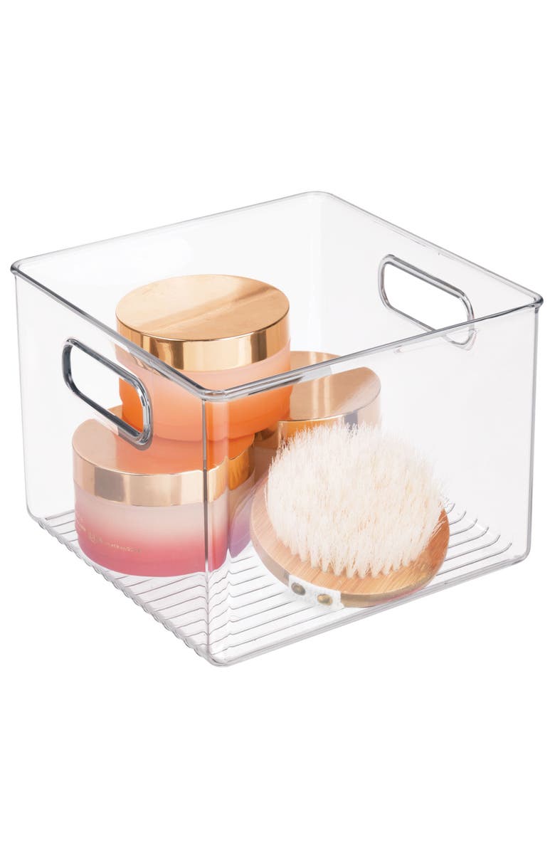 81029350 iDesign Pantry Storage Bin with Handles for Kitchen Cabinets or Fridge - Set of 4 - Clear, Alternate, color, Clear
