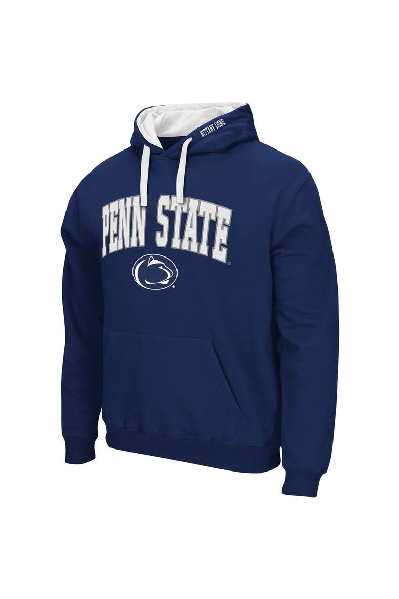Men's Colosseum Navy Penn State Nittany Lions Big & Tall Arch & Logo 2.0 Pullover Hoodie, Alternate, color, Navy