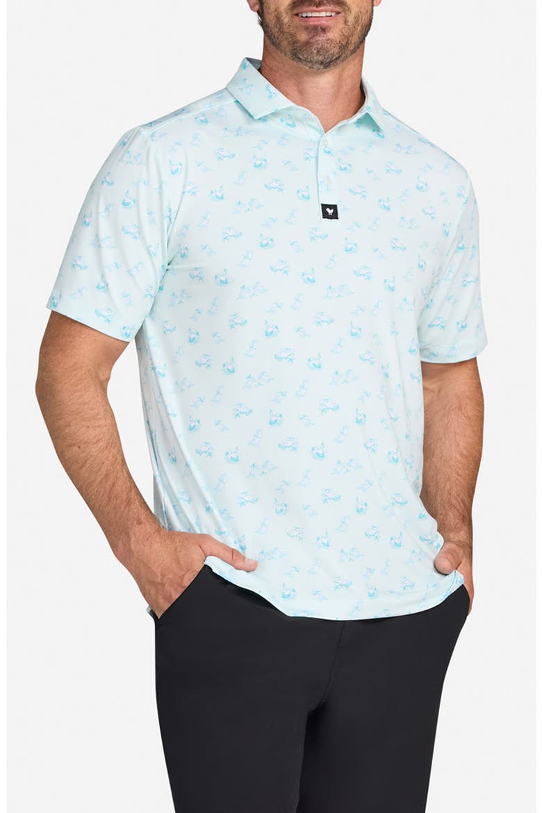 Core Paint Splatter Performance Golf Polo, Main, color, DUCKIN AROUND
