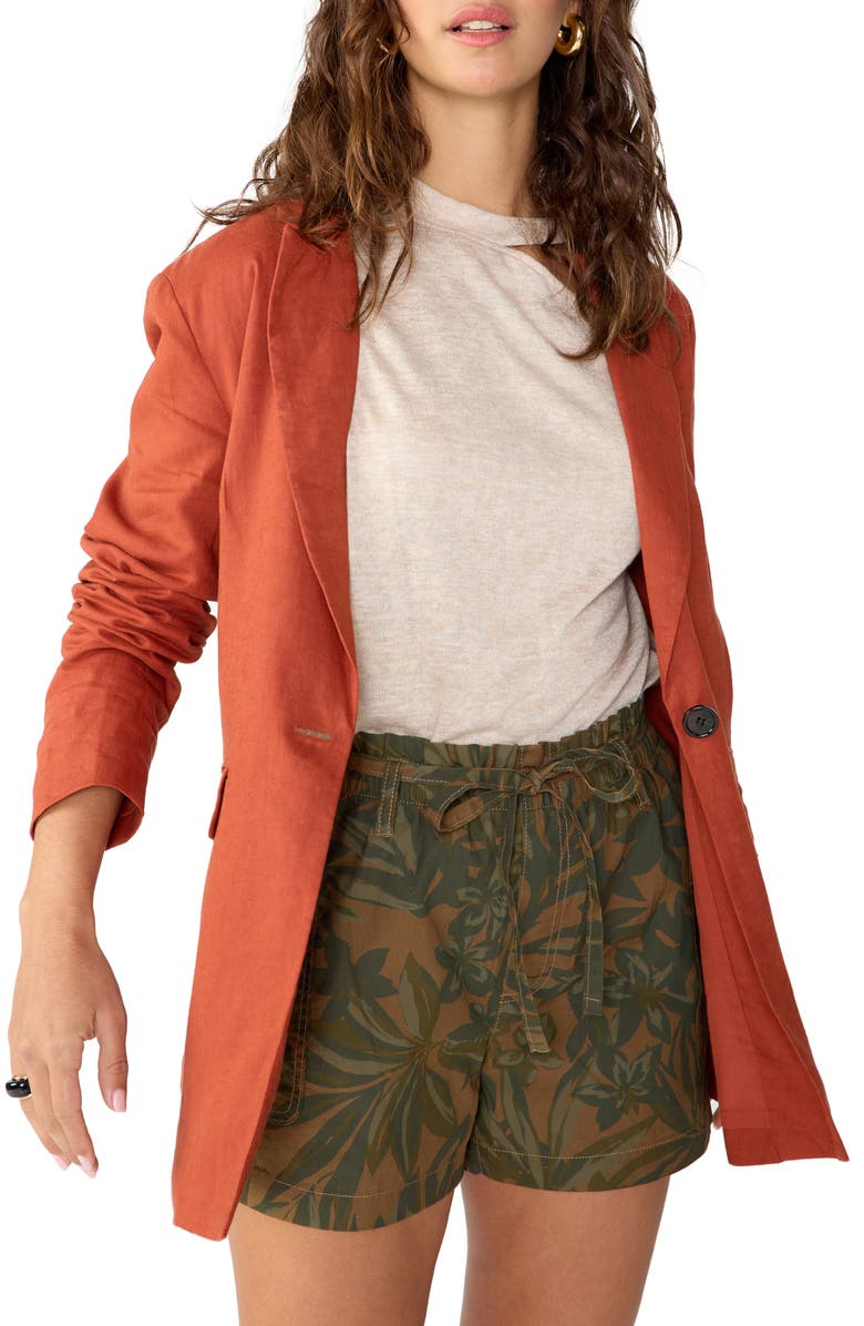 Sanctuary Kora Linen Blend Blazer, Main, color, 