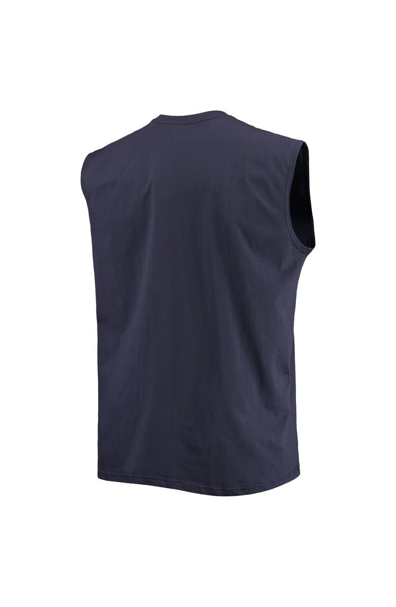 PROFILE Men's College Navy Seattle Seahawks Big & Tall Muscle Tank Top, Alternate, color, 