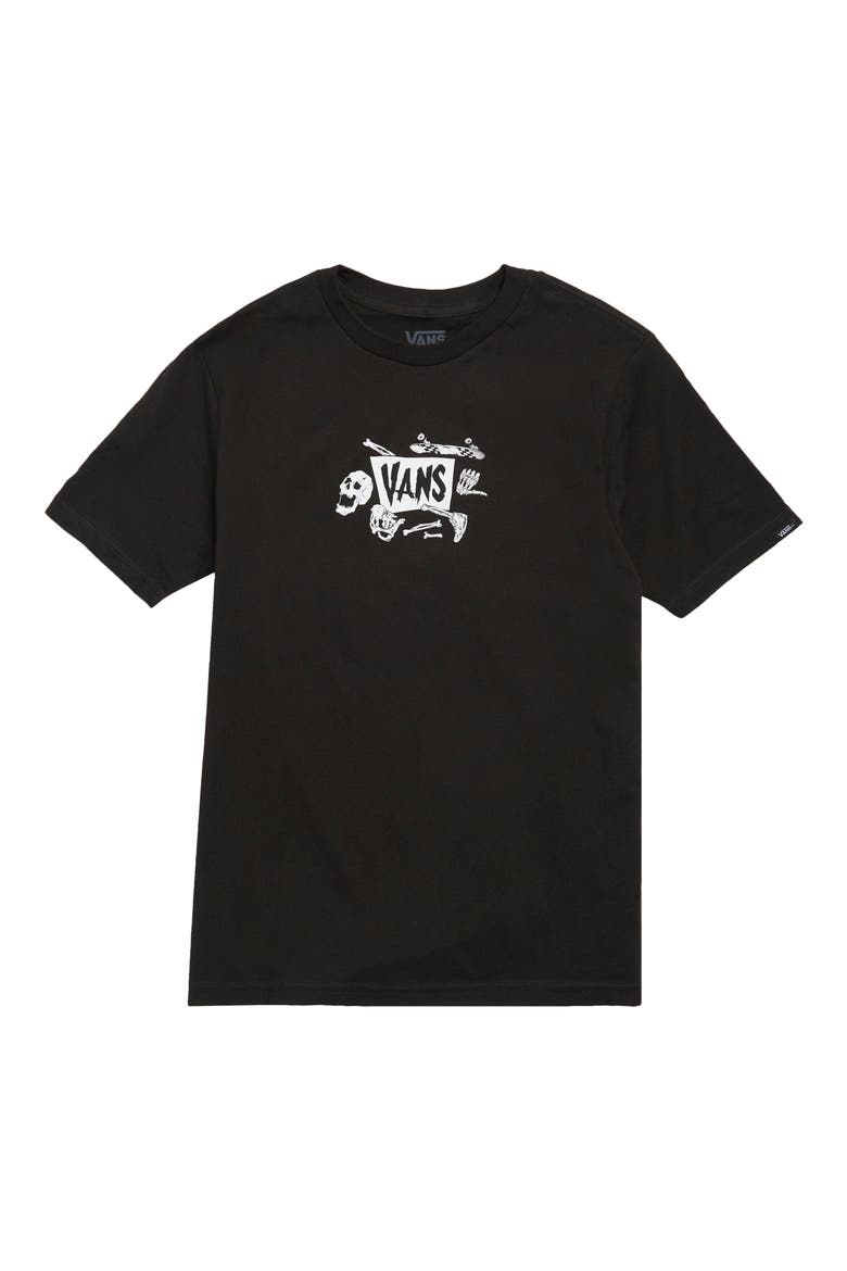 Kids' Skeleton Graphic T-Shirt, Main, color, BLACK
