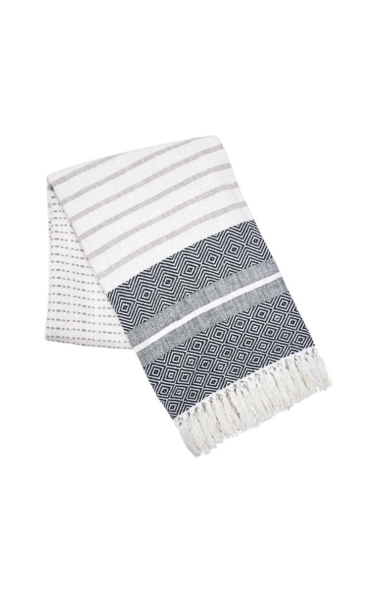 carol & frank Berkley Onyx Accent Throw Blanket, Main, color, Black