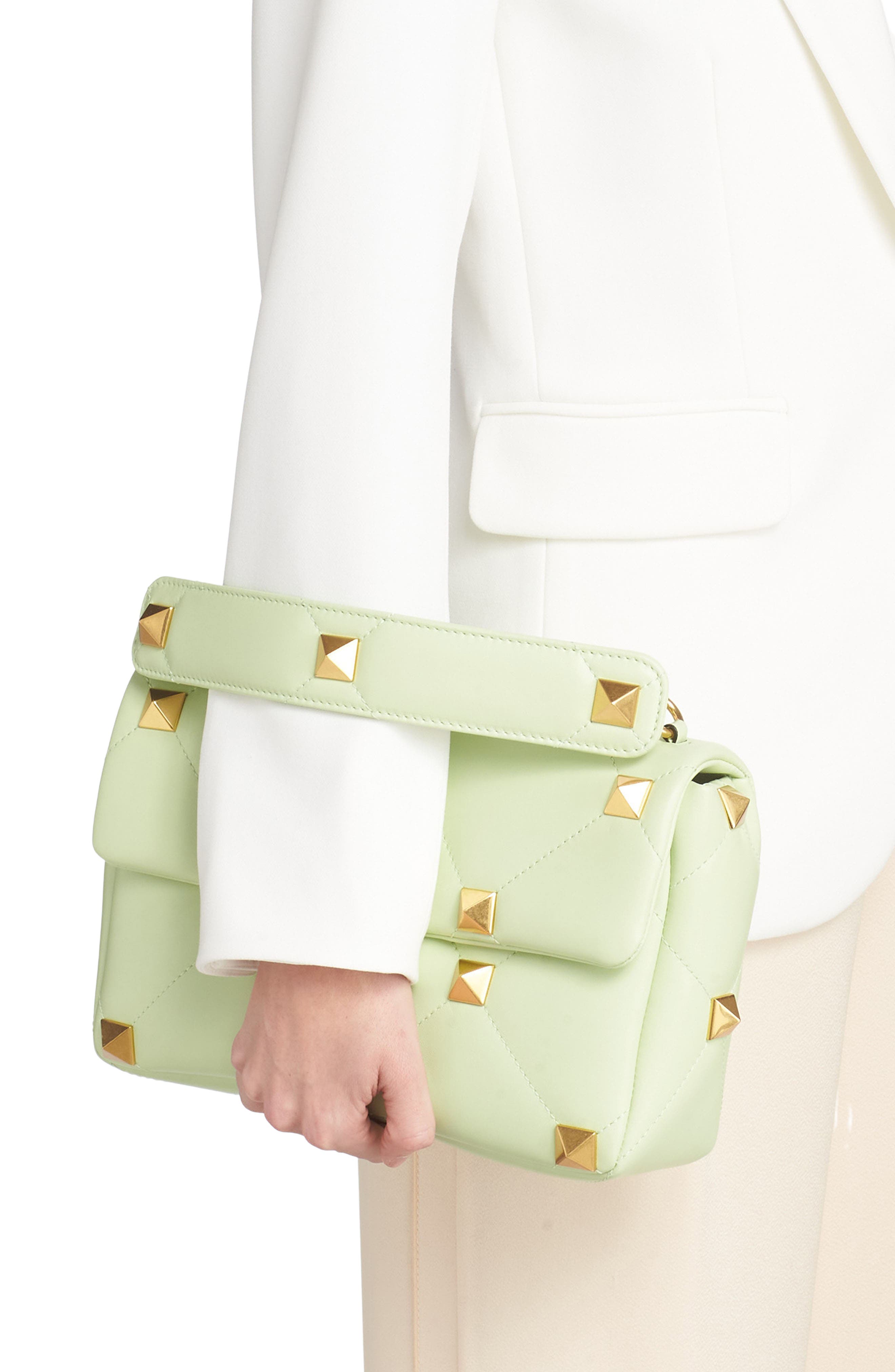 Valentino Garavani Large Roman Stud Shoulder Bag, Alternate, color, 