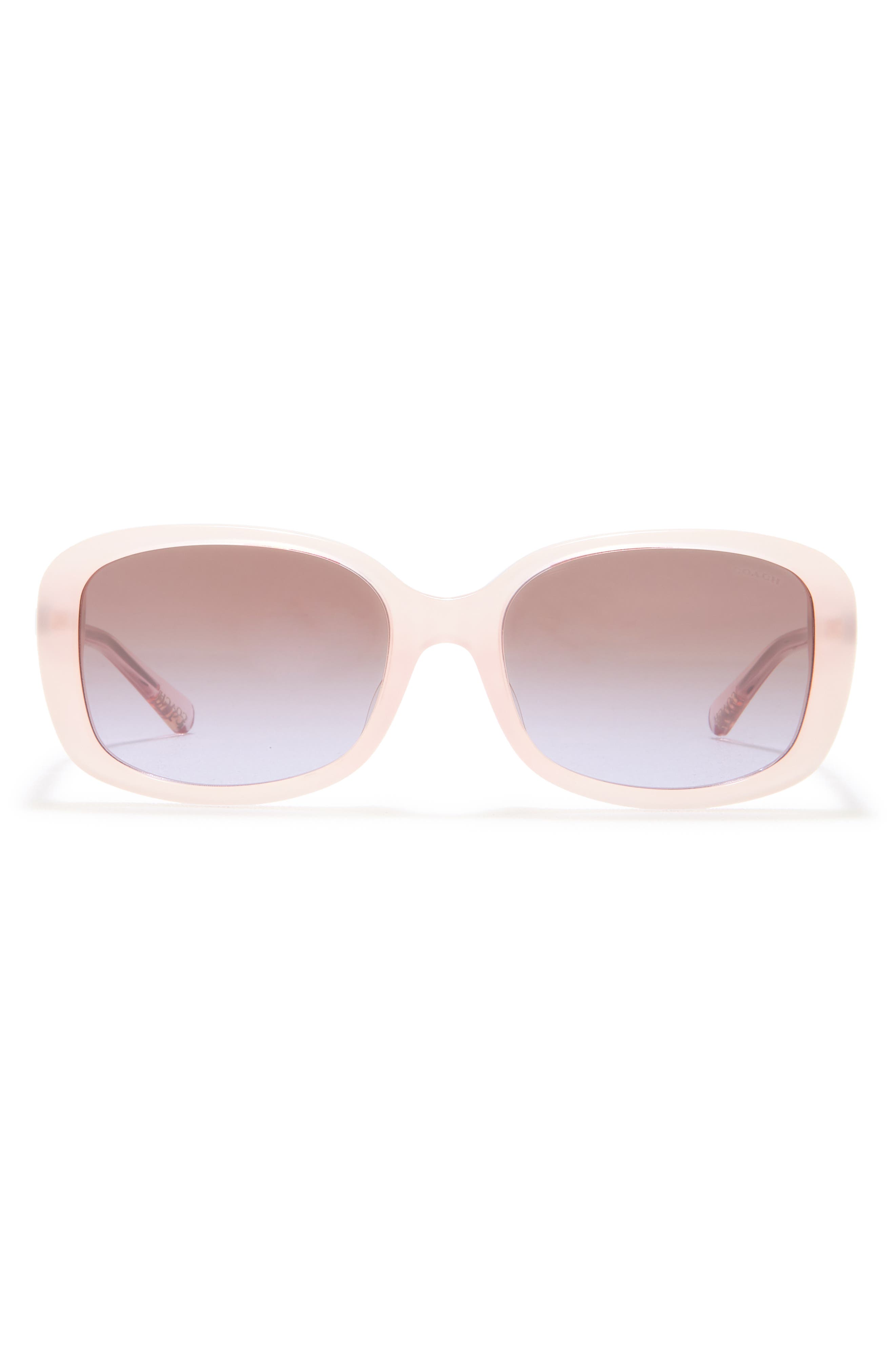 COACH 55mm Rectangle Sunglasses