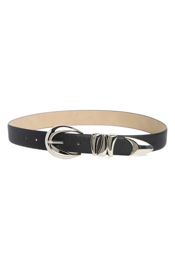 Vince Camuto Sculptural Faux Leather Belt In Multi