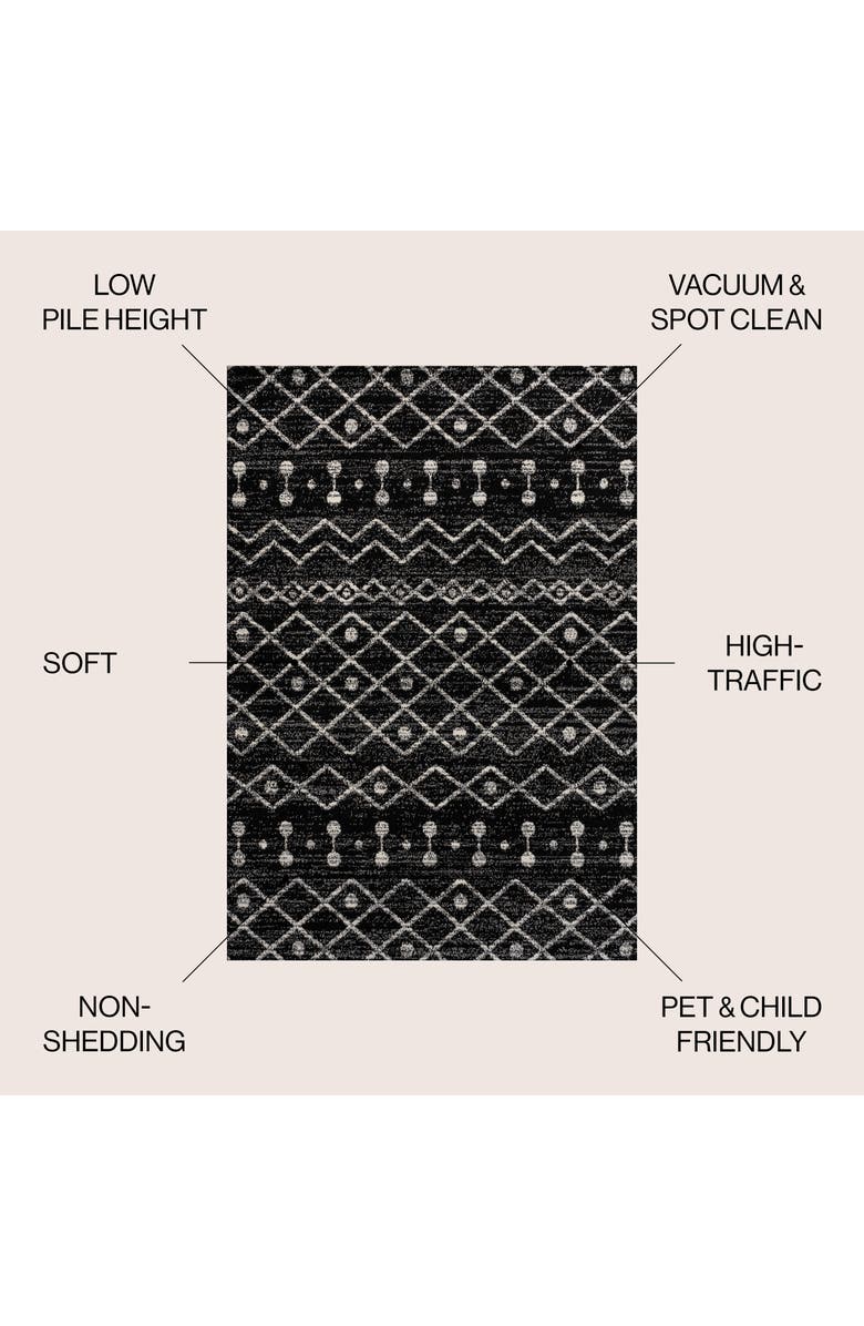 JONATHAN Y Aksil Moroccan Beni Souk Area Rug, Alternate, color, Black/Cream