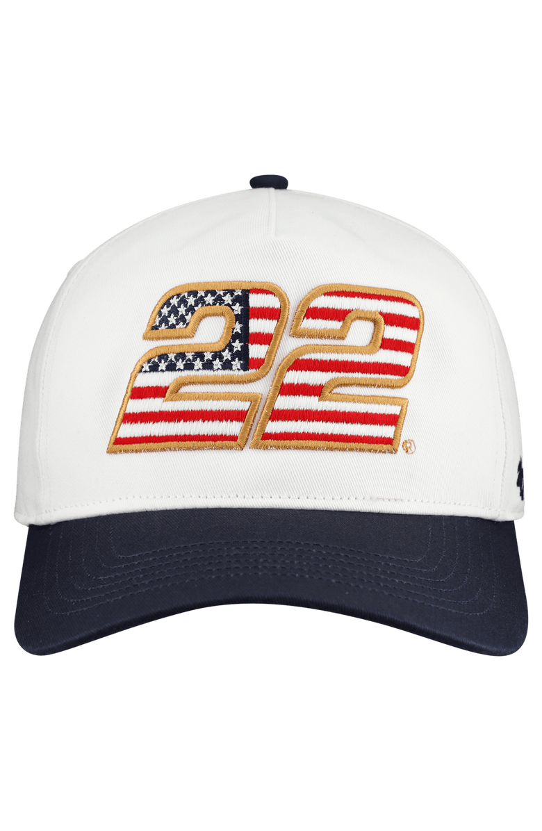 '47 Men's '47 White Joey Logano Flag Fill Two-Tone Team Adjustable Hitch Hat, Alternate, color, White