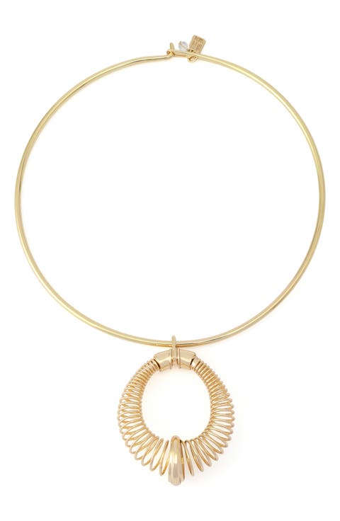 Coiled Pendant Collar Necklace