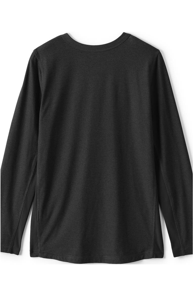 Lands' End Boys Long Sleeve Performance Tee, Alternate, color, Black Heather
