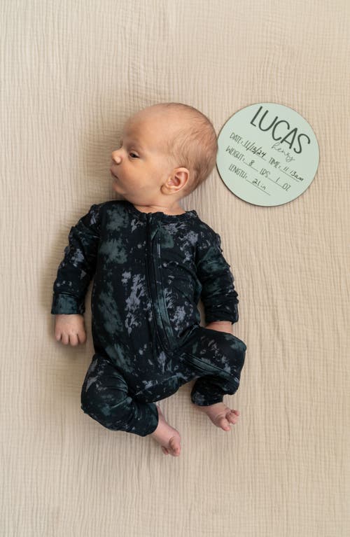 Laree + Co Tie-dye Convertible Footie In Onyx