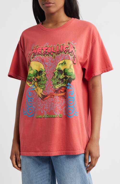 Merch Traffic Metallica Skulls Cotton Graphic T-shirt