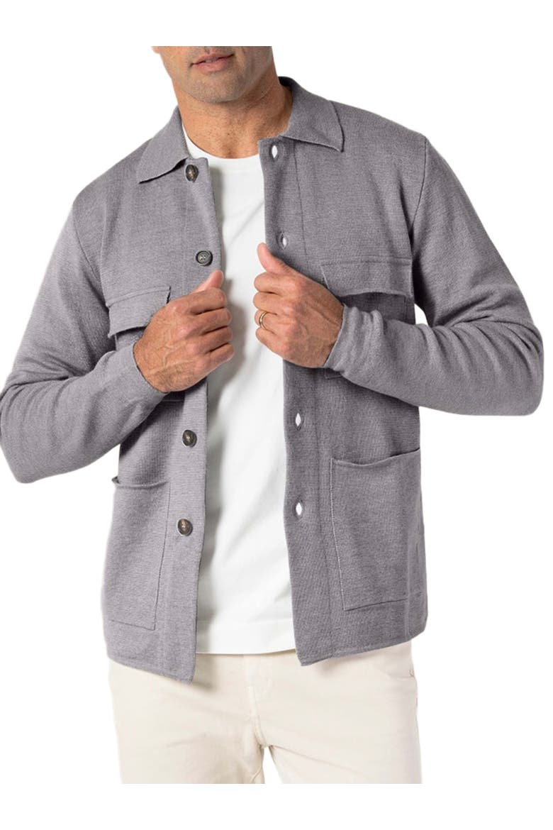 Landon Sweater Jacket, Alternate, color, Light Gray