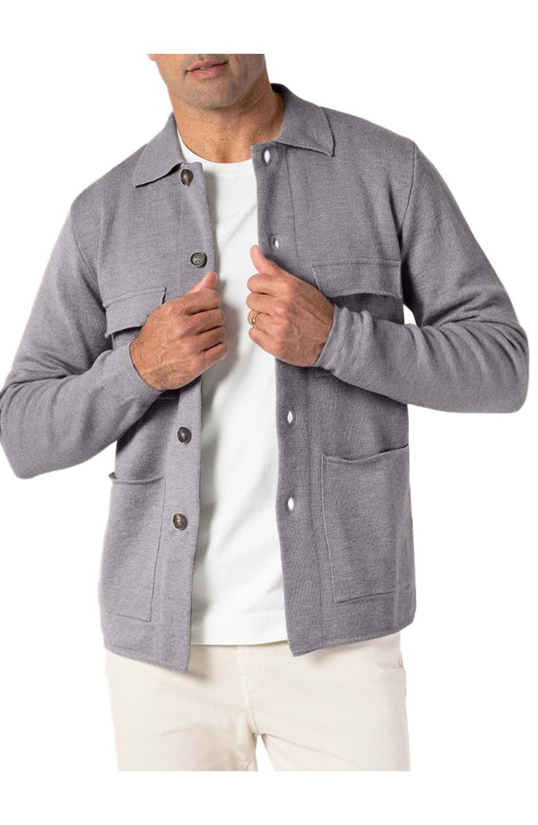 Robert Talbott Landon Sweater Jacket, Alternate, color, Light Gray