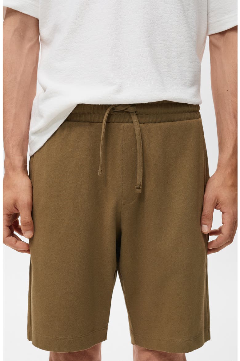 Drawstring Cotton Bermuda Short, Alternate, color, KHAKI GREEN
