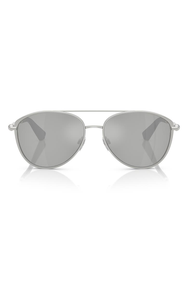 Burberry 59mm Pilot Sunglasses, Main, color, Silver