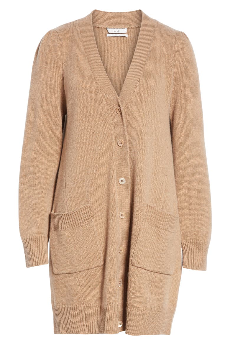 Essentials Wool & Cashmere Boyfriend Cardigan, Alternate, color, OATMEAL