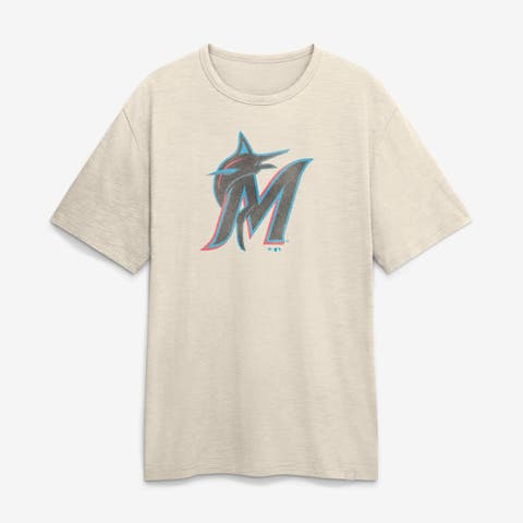 Men's Fanatics Cream Miami Marlins Stadium Slub T-Shirt