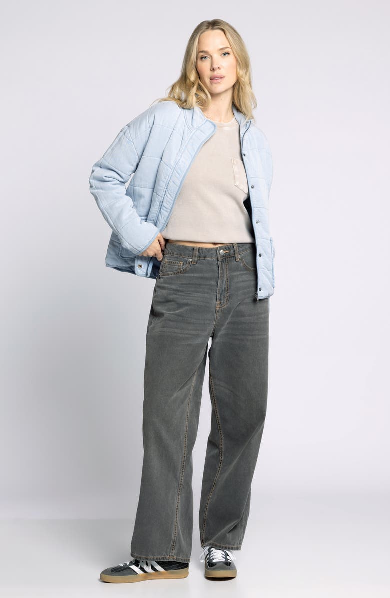 Thread & Supply Brina Quilted Jacket, Alternate, color, Light Denim