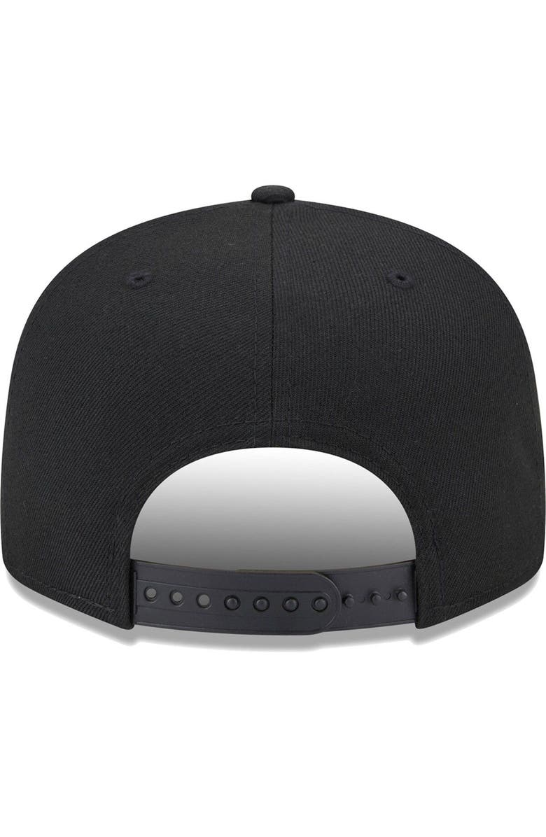 New Era Men's New Era  Black Philadelphia 76ers Logo Blend 9FIFTY Snapback Hat, Alternate, color, 